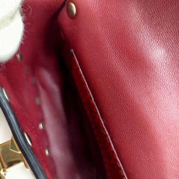 Valentino Garavani Bordeaux Leather Shoulder Bag mon460-101325 - Picture 13 of 16